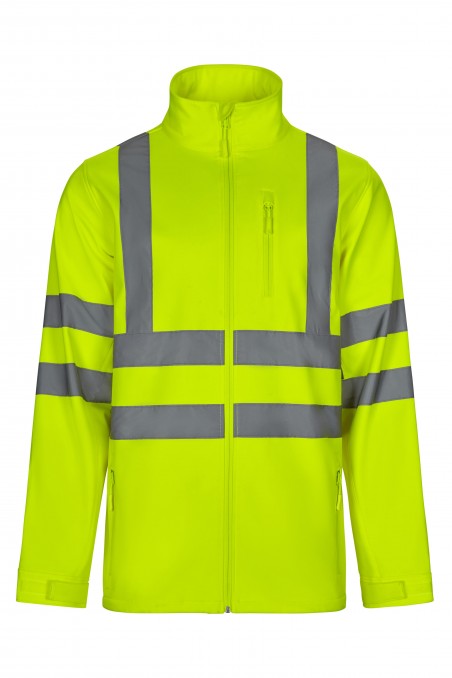 Giacca soft shell giallo fluo