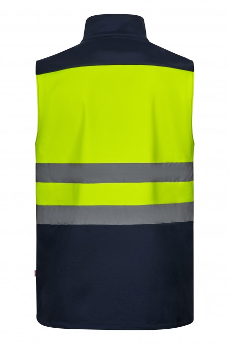 Gilet soft shell Blu Navy/Giallo fluo