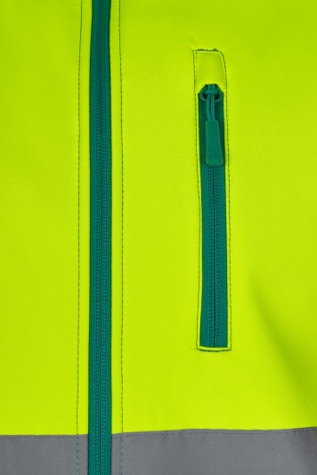 Gilet soft shell Verde/Giallo fluo