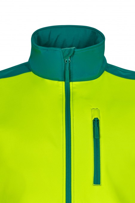 Gilet soft shell Verde/Giallo fluo