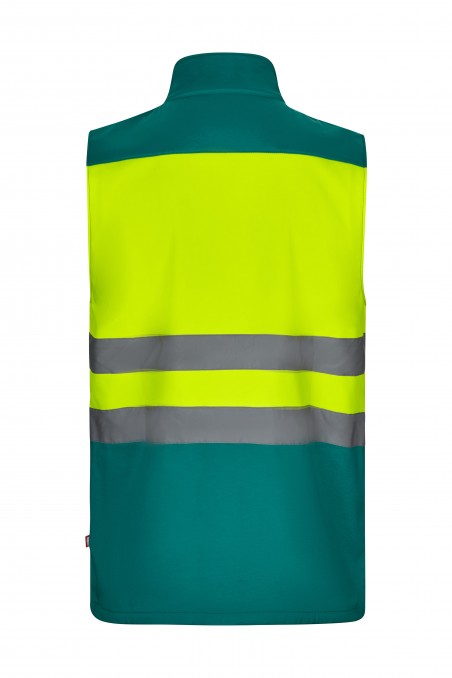 Gilet soft shell Verde/Giallo fluo