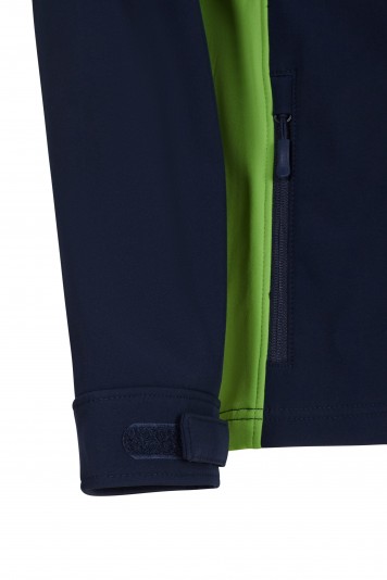 Soft shell Blu Navy/Chartreuse