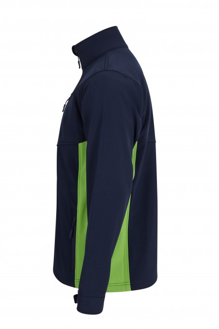 Soft shell Blu Navy/Chartreuse