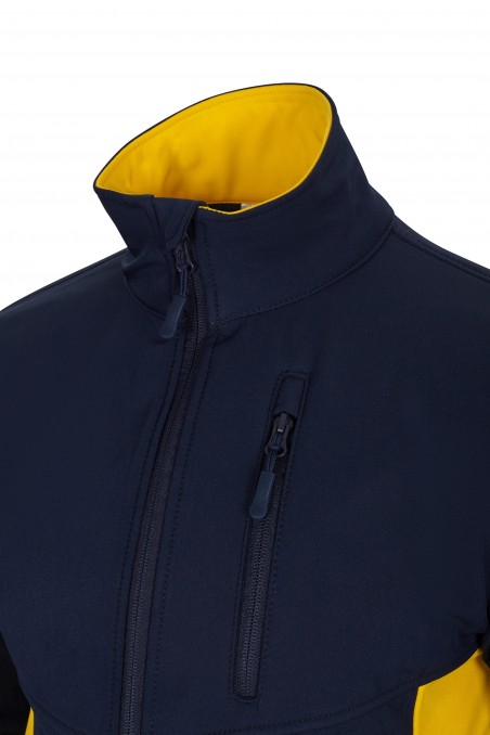 Soft shell Blu Navy/Giallo