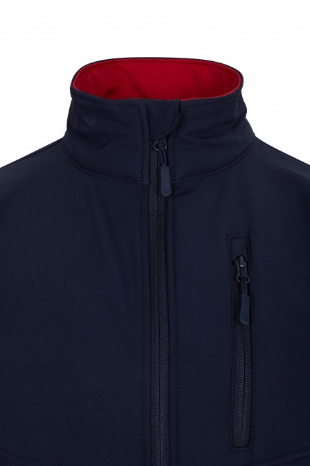 Soft shell Blu Navy/Rosso