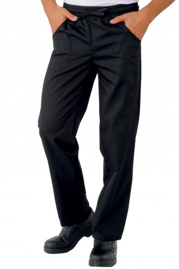 Pantalone con elastico in vita Isacco di colore nero