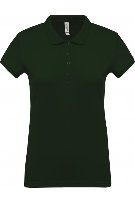 Polo donna forest green