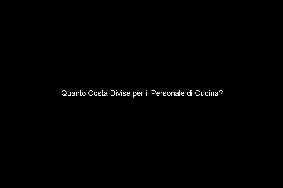 Quanto Costa Divise per il Personale di Cucina?